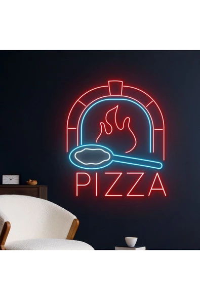 Twins Led Aydınlatma PIZZA Yazılı ve Şekilli Neon Tabela ürün görseli 1