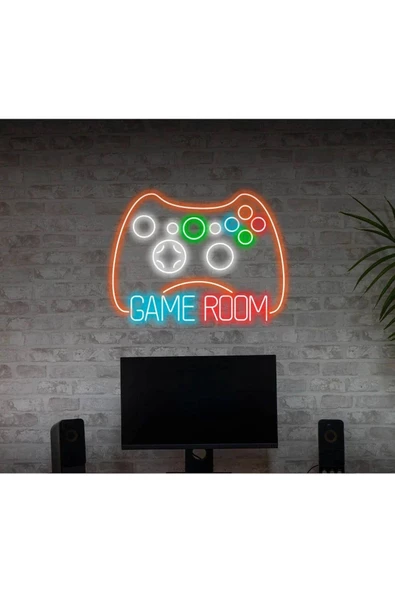 Twins Led Aydınlatma GAME ROOM Yazılı Neon Tabela