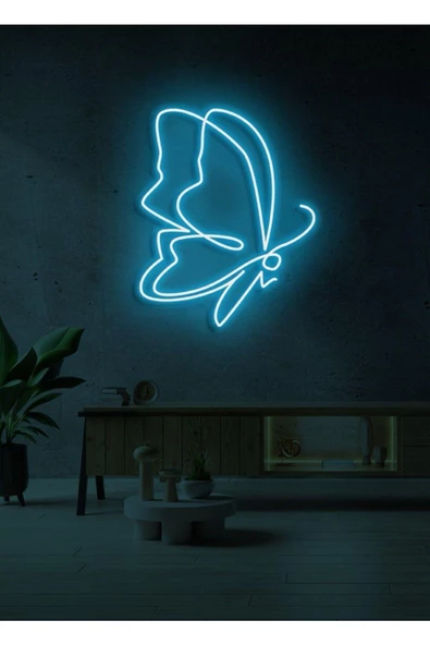 Twins Led Aydınlatma Kelebek Figürlü Neon Tabela ürün görseli 1