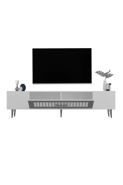 DemonteHome DEKOLP3DH TV SEHPASI BEYAZ GÜMÜŞ - 5