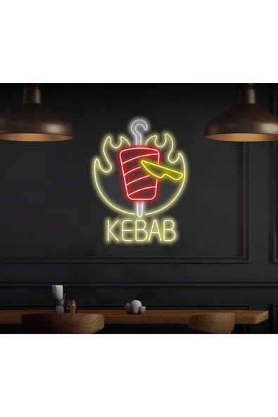 Twins Led Aydınlatma KEBAB Yazılı Neon Tabela ürün görseli 1