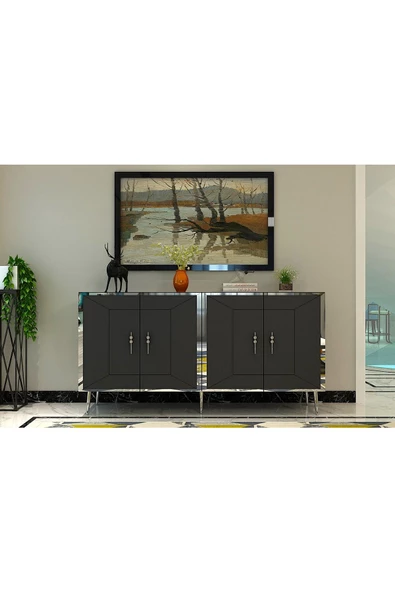 DemonteHome ARNODH (KB150) KONSOL ANTRASİT GÜMÜŞ