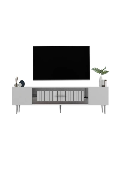 DemonteHome DEKOLP3DH TV SEHPASI BEYAZ GÜMÜŞ - 3