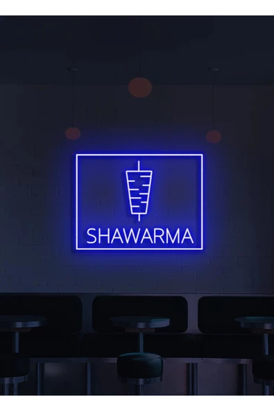 Twins Led Aydınlatma SHAWARMA Yazılı ve Şekilli Neon Tabela