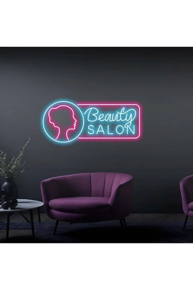 Twins Led Aydınlatma Beauty Salon Yazılı ve Şekilli Güzellik Salonlarına Özel Neon Tabela ürün görseli 1