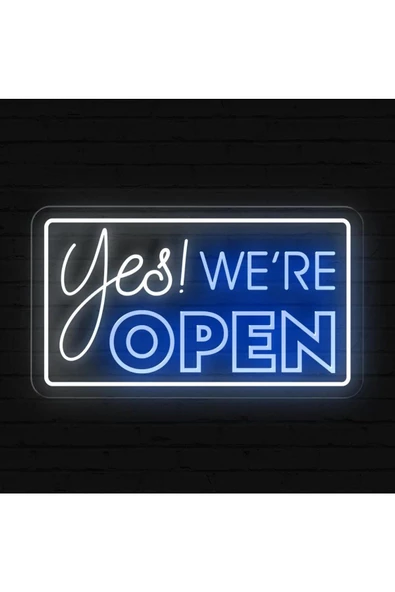 Twins Led Aydınlatma Yes! WE'RE OPEN Yazılı Neon Tabela ürün görseli