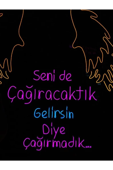 Twins Led Aydınlatma Seni De Çağıracaktık Gelirsin Diye Çağırmadık... Yazılı Neon Tabela - Resim 2