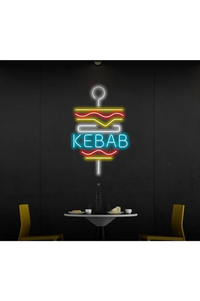 Twins Led Aydınlatma KEBAB Yazılı ve Şekilli Neon Tabela ürün görseli 1