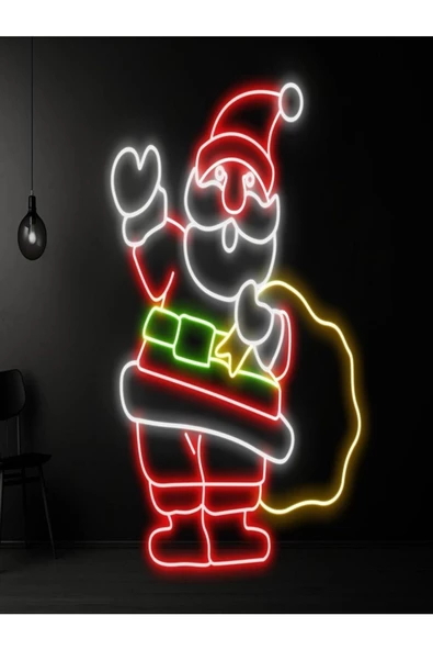 Twins Led Aydınlatma Noel Baba Figürlü Yılbaşı Temalı Neon Tabela ürün görseli 1