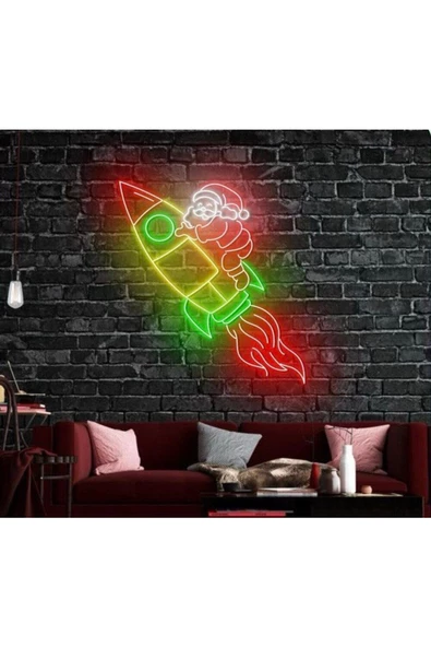 Twins Led Aydınlatma Noel Baba Figürlü Neon Tabela ürün görseli