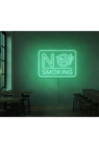 Twins Led Aydınlatma NO SMOKING Yazılı ve Şekilli Neon Tabela ürün görseli 1