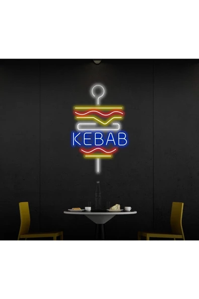 Twins Led Aydınlatma KEBAB Yazılı ve Şekilli Neon Tabela