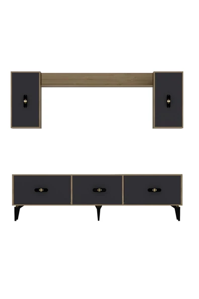 DemonteHome HİRADH 180 CM TV ÜNİTESİ TAKIMI SAFİRMEŞE ANTRASİT - 7