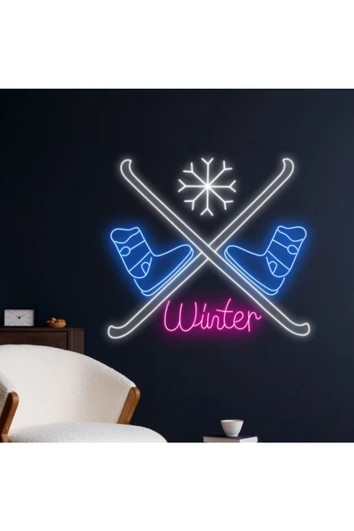 Twins Led Aydınlatma Winter Yazılı ve Şekilli  Neon Tabela ürün görseli