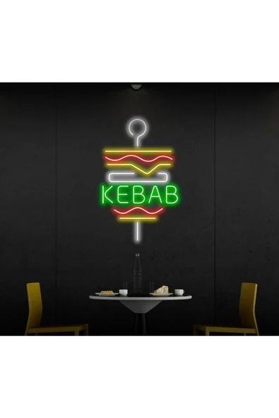 Twins Led Aydınlatma KEBAB Yazılı ve Şekilli Neon Tabela ürün görseli 1