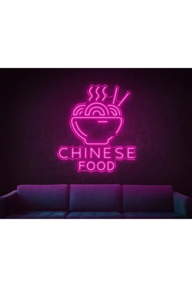 Twins Led Aydınlatma CHINESE FOOD Yazılı ve Şekilli Neon Tabela