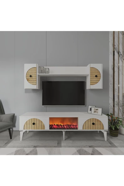 DemonteHome BREDADH ŞÖMİNELİ TV ÜNİTESİ TAKIMI