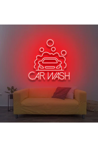 Twins Led Aydınlatma CAR WASH Yazılı ve Şekilli Neon Tabela ürün görseli