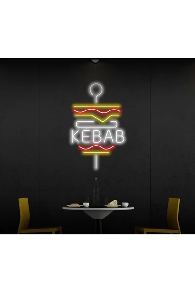 Twins Led Aydınlatma KEBAB Yazılı ve Şekilli Neon Tabela