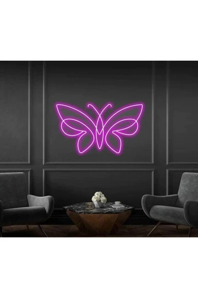 Twins Led Aydınlatma Kelebek Figürlü Neon Tabela