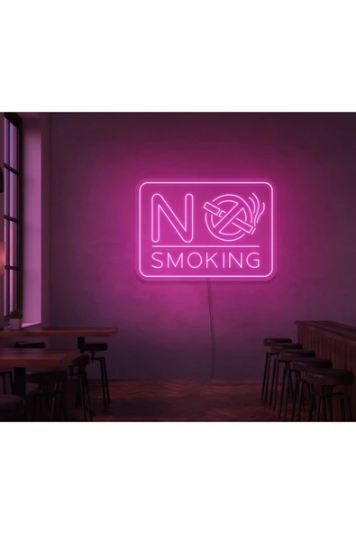 Twins Led Aydınlatma NO SMOKING Yazılı ve Şekilli Neon Tabela ürün görseli 1