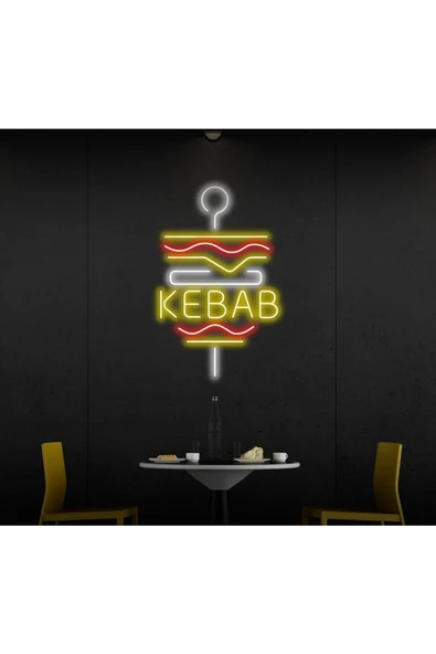 Twins Led Aydınlatma KEBAB Yazılı ve Şekilli Neon Tabela ürün görseli 1