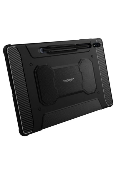 Spigen Samsung Galaxy Tab S7 Plus Kılıf Rugged Armor Pro Black - Acs01607 - 6