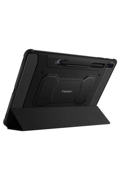 Spigen Samsung Galaxy Tab S7 Plus Kılıf Rugged Armor Pro Black - Acs01607 - 4