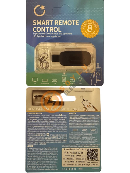 Akıllı Telefon IR Kumanda Kopyalayıcı Adaptörü ios Android Klima TV Kamera Ses Sistemi Kumandası - 2