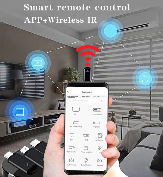 Akıllı Telefon IR Kumanda Kopyalayıcı Adaptörü ios Android Klima TV Kamera Ses Sistemi Kumandası - 6