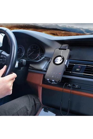 Aux Bluetooth 5.0 Araç Kiti Wireless Dönüştürücü Stereo Aux Çevirici Mikrofonlu Handsfree - 2