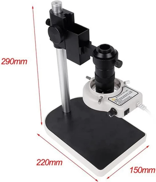 Alfalink Endüstriyel Mikroskop Kamera HDMI Usb 130XC Montaj Lensi Led Işık 13MP Hd 60F/S Tamir Mikroskop Seti - 3