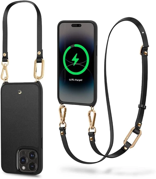 Spigen Ciel by Cyrill Apple iPhone 14 Pro Max Kılıf Classic Charm Mag (Magsafe Uyumlu) Black - ACS04882