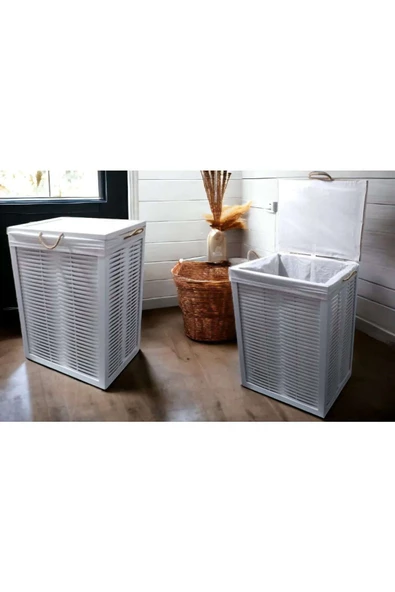 Home Çamaşir Sepeti? Çok Amaçli Sepet Beyaz - 3