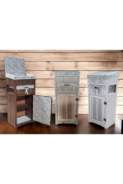 Woodluck Ahşap Ekmek Sepetli Kiler Dolabı - 4