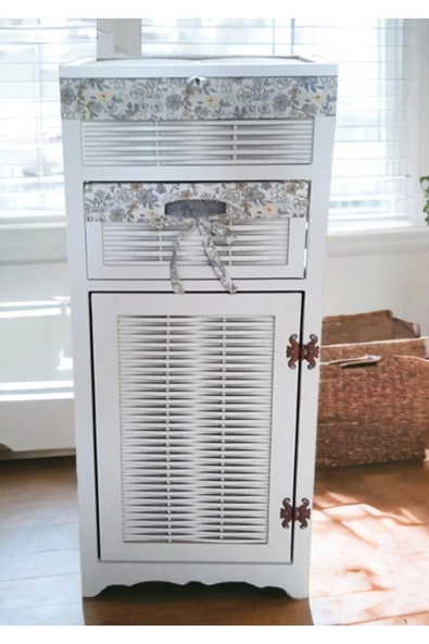 Woodluck Ahşap Ekmek Sepetli Kiler Dolabı