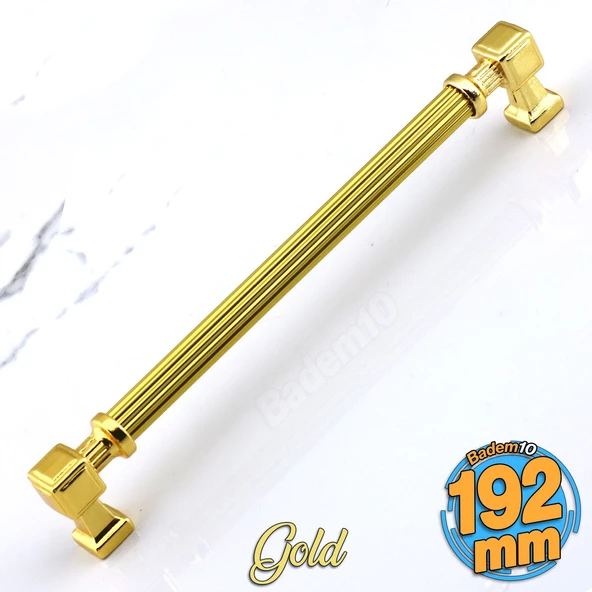 Talas Metal Gold Altın Çizgili Kulp 192 mm Mobilya Çekmece Mutfak Dolabı Dolap Kulpları Kulb 19.2 cm