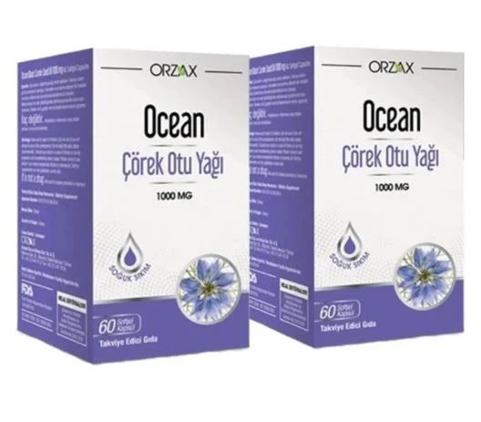 Ocean Çörek Otu Yağı 1000MG 60 Kapsül 1 Alana 1 Bedava