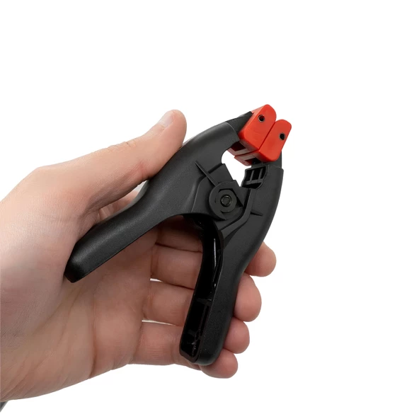 2 ADET Yaylı Kıskaç Mandal Pro El Tip İşkence Mengene Siyah Klips Hobi 30 mm - 3