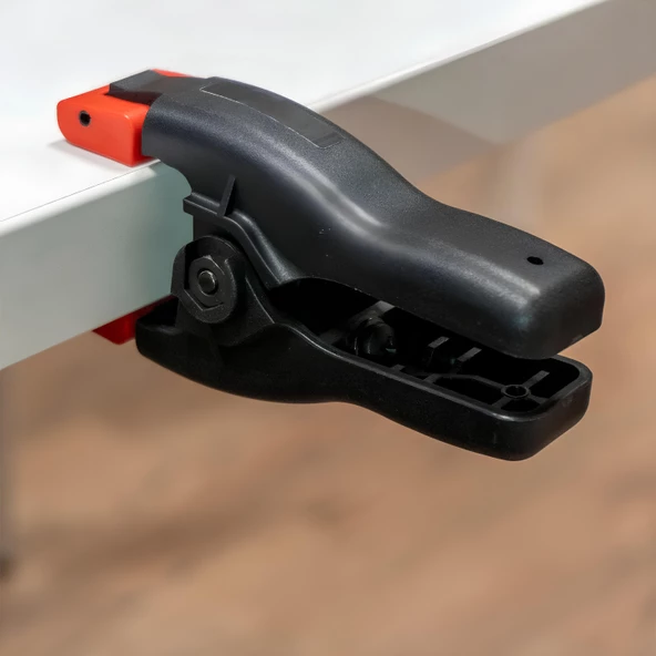 2 ADET Yaylı Kıskaç Mandal Pro El Tip İşkence Mengene Siyah Klips Hobi 30 mm - 4