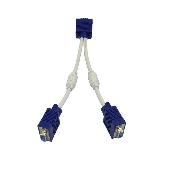 Vga Y Kablo Çoklayıcı Switch Splitter Kablosu Çoklu Monitör Tv - Resim 5