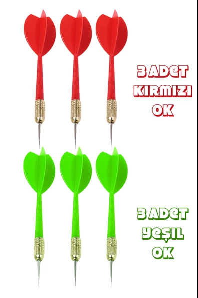 15 İnç Çift Taraflı Dart Tahtası Seti 6 Çelik Oklu Dart Hedef Tahtası Oyunu Takımı Dart Seti 517 - 3