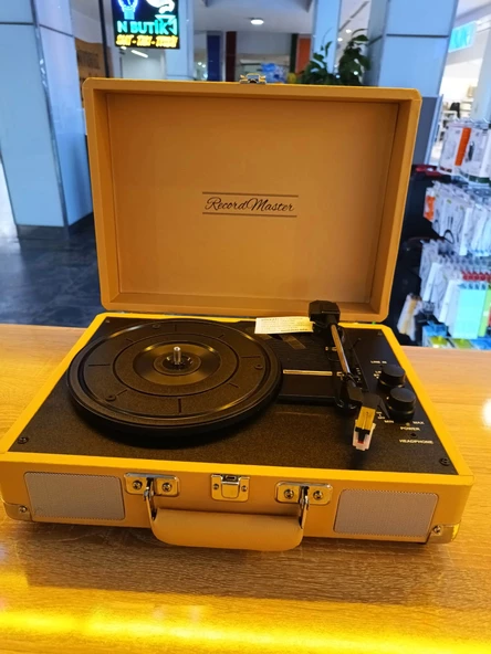 Record Master S-T14012 Retro Pikap Gün Batımı Rengi 33-45-78 Devir Çalabilme Bluetooth - Aux