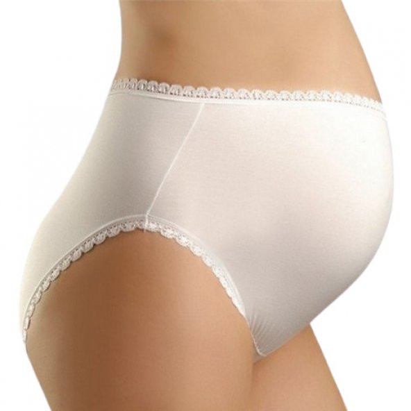 Chezmam / Dantel Lastik Destekleyici Külot-Beyaz