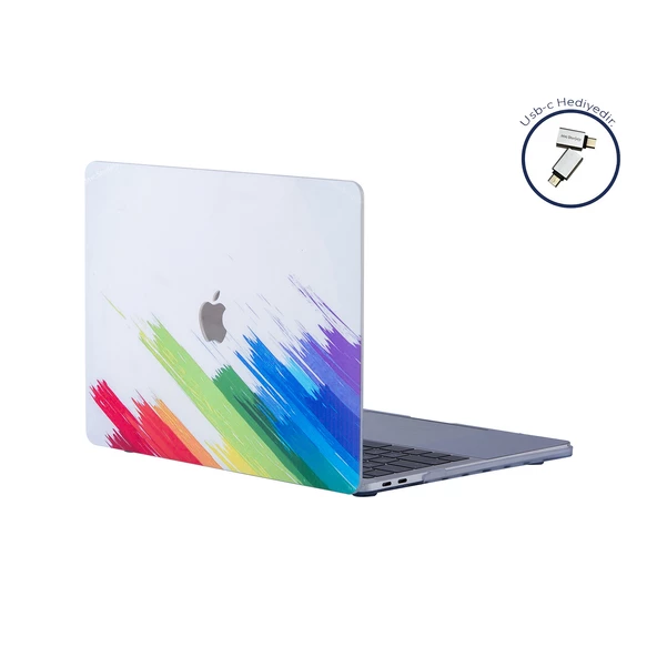 Macbook Pro Kılıf 13 inç M1-M2, Paint03 (Type-c'li Model)A2338 A2289 A2251 A1706-08 A1989 A2159 ile Uyumlu - 5