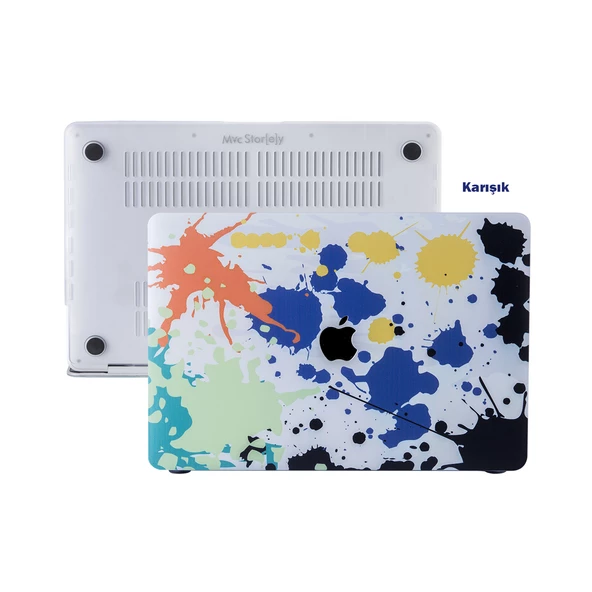 Macbook Pro Kılıf 13 inç M1-M2, Paint03 (Type-c'li Model)A2338 A2289 A2251 A1706-08 A1989 A2159 ile Uyumlu - 4