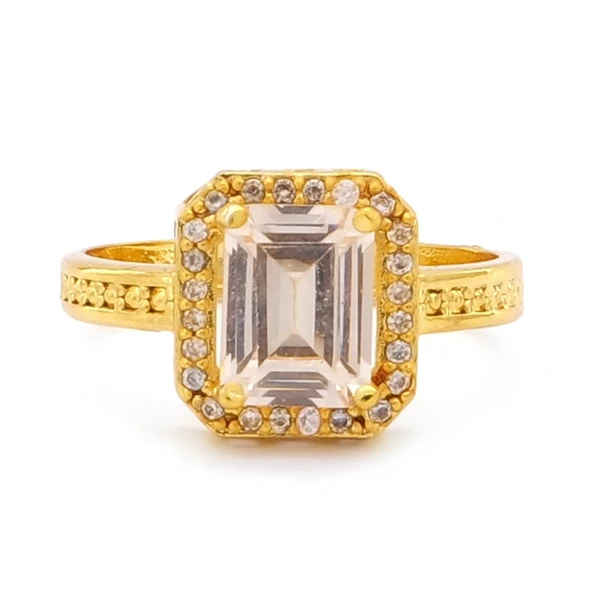 Çelik Baget Yüzük Altın Kaplama YZK-455 - Resim 3