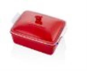 ROSSALLINI LIFE DİKDÖRTGEN KAPAKLI KIRMIZI FIRIN KABI 33X23X7 CM