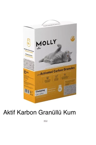 Molly Aktif Karbon Granüllü Topaklanan Kedi Kumu