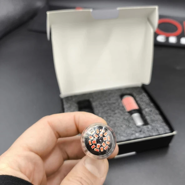 Kırmızı Led Çift Dipli Fren Ampülü 144 Led 93 P21w Yüksek Kalite - Resim 3